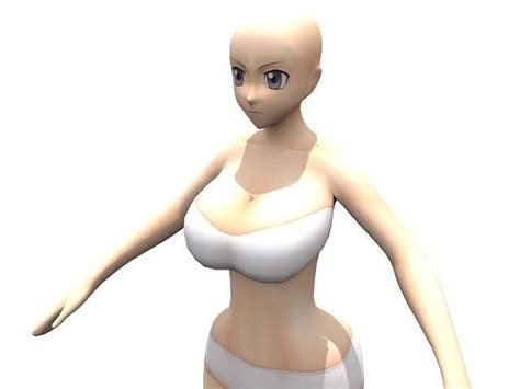 3D Model High Resolution Curvy Anime VR AR Low Poly CGTrader