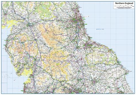 🌍 map of london (england / uk), satellite view: Northern England map - £16.99 : Cosmographics Ltd