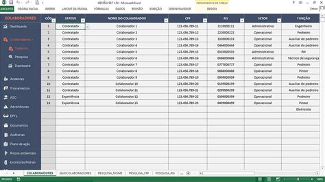 GSST Dicas De Como Usar A Planilha COLABORADORES