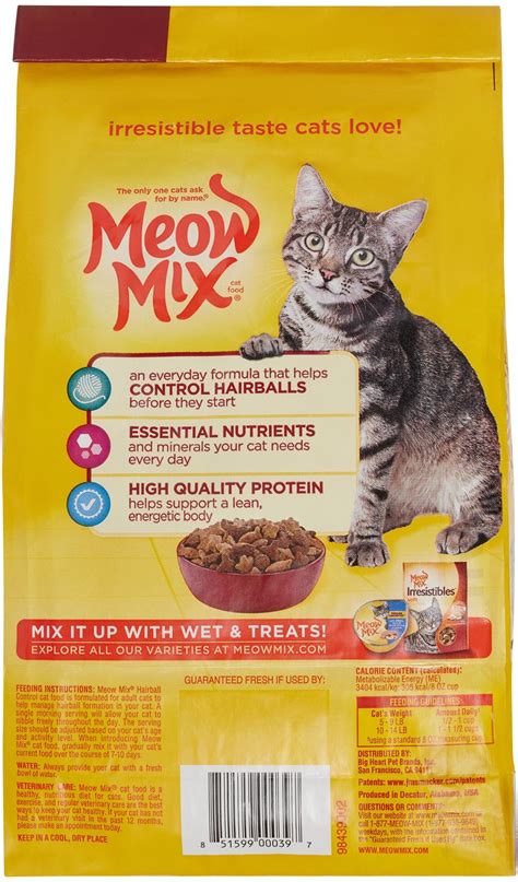 Meow Mix Hairball Control Dry Cat Food 315 Lb Bag