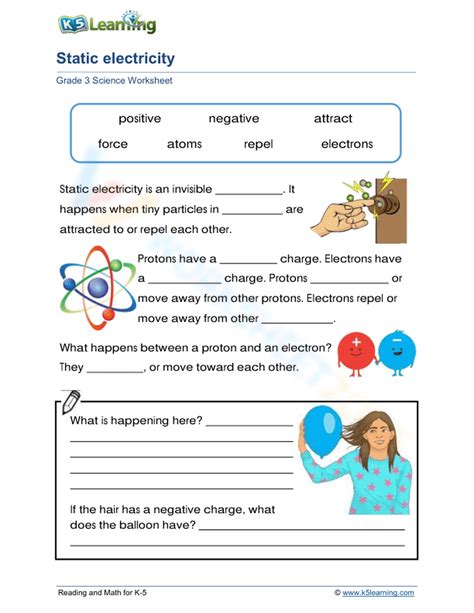 Static Electricity Worksheet