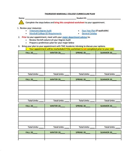 All fully editable, directly downloadable. 10+ Curriculum Planning Templates | Sample Templates