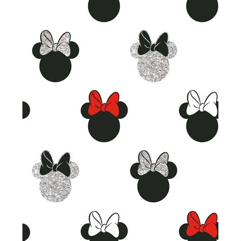 We all need to get some fresh air, might as well make it adorable, too. Disney Minnie Mouse Sparkle Wallpaper | Wilko