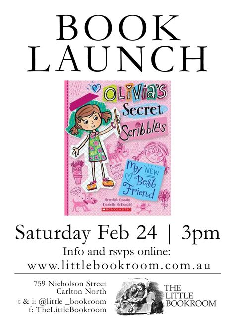 Book Launch Olivias Secret Scribbles 1 My New Best Friend Tickets