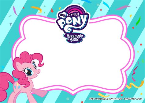 Free Printable My Little Pony Birthday Invitation Templates Updated