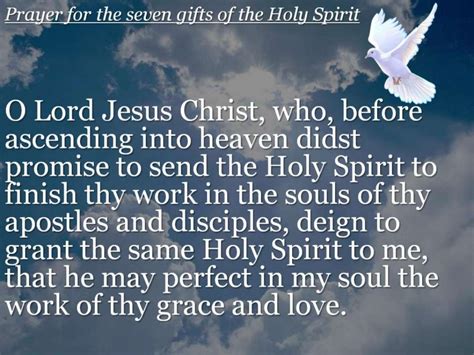 Prayer For The 7 Ts Of The Holy Spirit