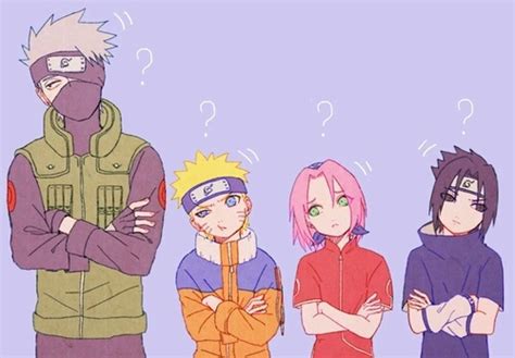 Cute Colorful Naruto Sasuke Sakura Kakashi Anime