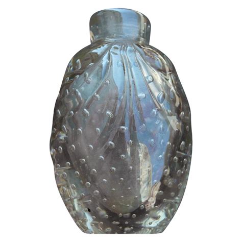 1940 Murano Glass Bottle With Glass Bubbles Italian Design Barovier For Sale At 1stdibs