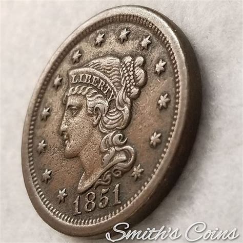 1851 81 ~ Braided Hair Liberty Head Large Cent ~ Xf For Sale Buy