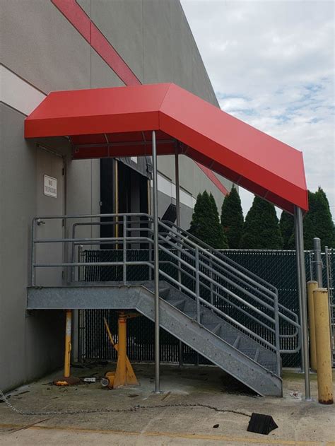 Entrance Canopy Over Stairs On A Commercial Building Kreiders Canvas