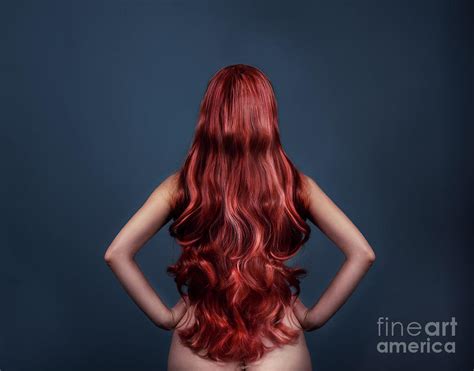 woman with long red hair from behind photograph by jelena jovanovic fine art america