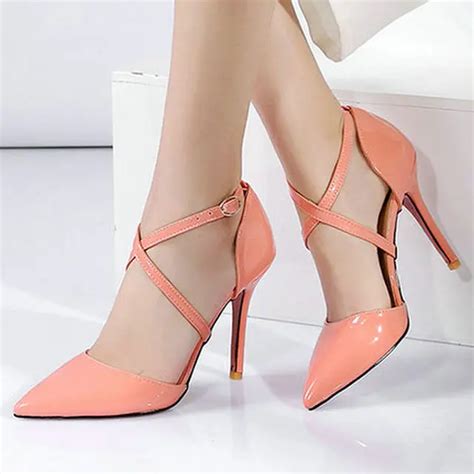 S2017 Women Sandals Ankle Strap Pointed Toe Closed Toe Sandals Spring Summer Sexy High Heel