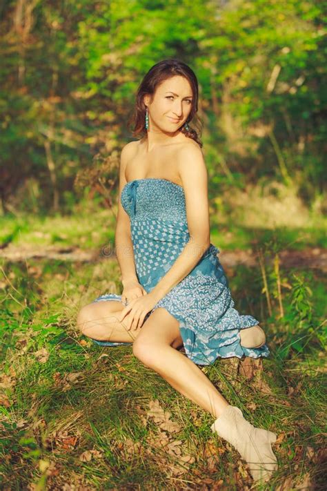 Attractive Sensual Young Girl Posing In The Forest Stock Image Image Of Brown Beauty 87741717