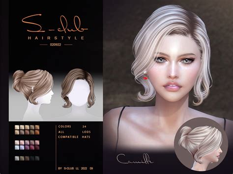 The Sims Resource Elegante Updo Hairstyle Camille020922 Sims Hair