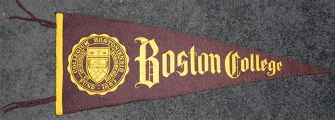 Vintage 1940s Boston College Felt Pennant Antique