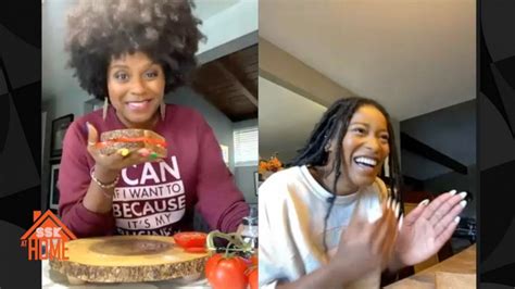 I love to read and shop. Keke and Tabitha Brown making a vegan tomato sandwich | GMA