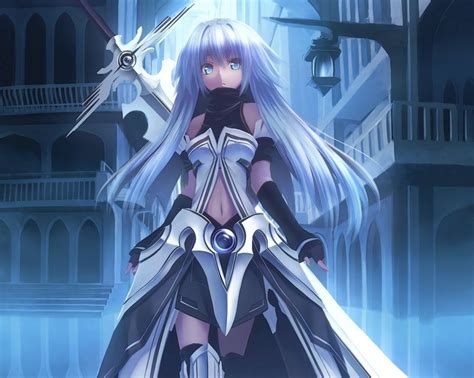 The blue on her hair represents pretty much everything she tries to make others think she is. Anime girl white hair and blue eyes warrior wallpaper ...