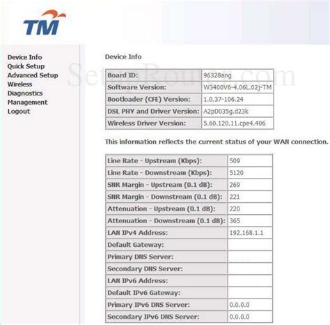 But if you do not have the manual for your router or you do not. Innacomm ADSL-MARITIME-W3400V6 Screenshot DeviceInfo