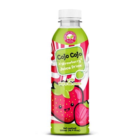 500ml Cojo Cojo Strawberry Juice Drink With Nata De Coco