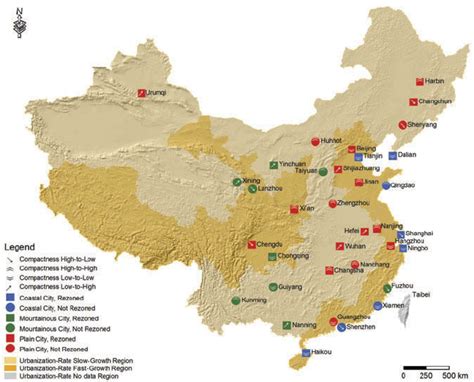 Location And Landform Of 35 Major Cities In Mainland China These