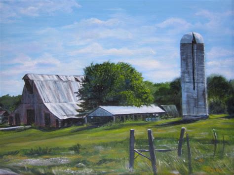 Painting The Old Dairy Farm Original art by Tané Miller Fine Art