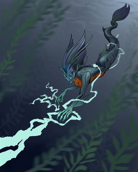 Dungeoneering Game Blog Beasties Electric Eel Mermaid