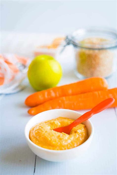 Wash and peel them, then boil in water until tender. Quinoa Baby Cereal - Carrot and Apple - Alternative to ...