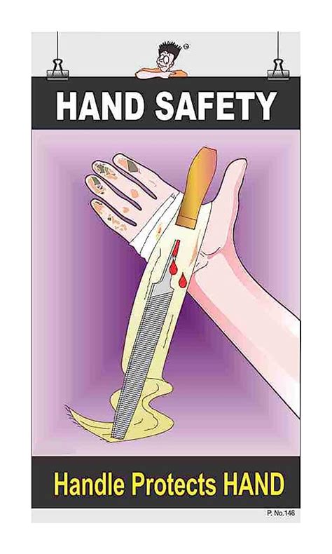 Posterkart Hand Safety Poster Hand Safety 66 Cm X 36 Cm X 1 Cm