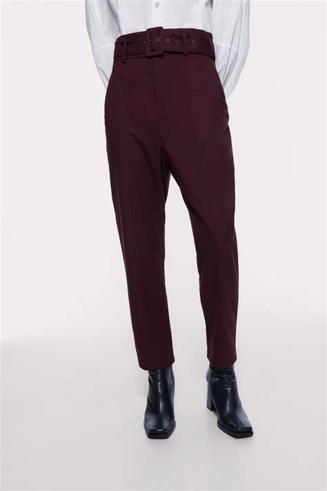 BELTED PANTS - View all-PANTS-WOMAN | ZARA United States | Pants, Belted pants, Pants for women