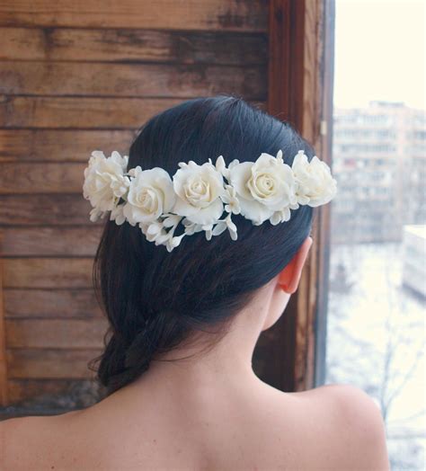 Flower Crown Floral Headband Bridal Headband Lillac Etsy