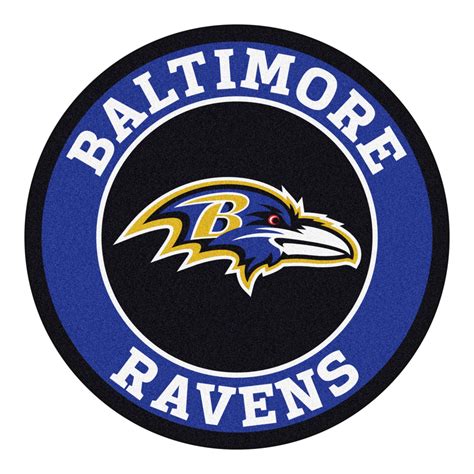 Nfl Baltimore Ravens Roundel 27 In X 27 In Non Slip Indoor Only Mat Baltimore Ravens Nfl