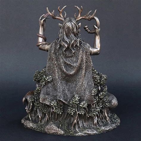 Resin Cernunnos Sitting Celtic God Underworld Statue Sculpture Etsy
