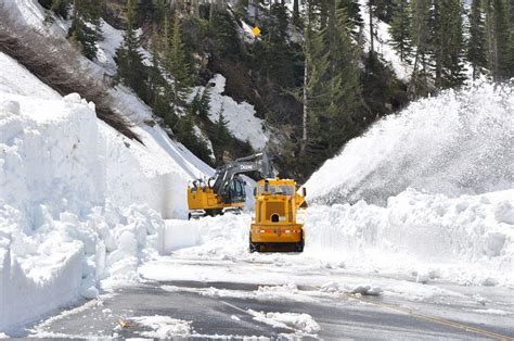 Plowing Through Unusually Deep Snow Begins In Glacier