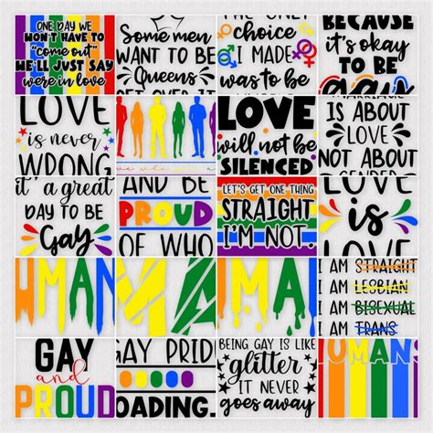 Gay Pride Svg Bundle Lgbt Svg Gay Svg Pride Svg Rainbow Etsy Uk