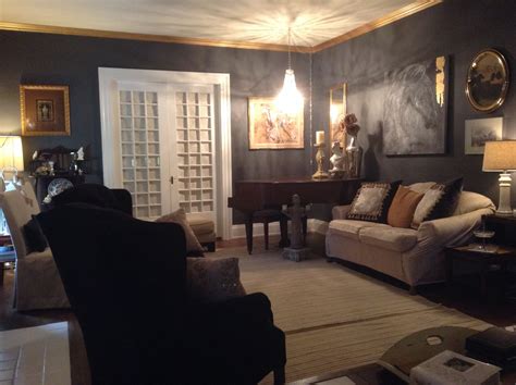 Formal Living Room Hpuse Of Gall Peppercorn Wall Paint By Sherwin