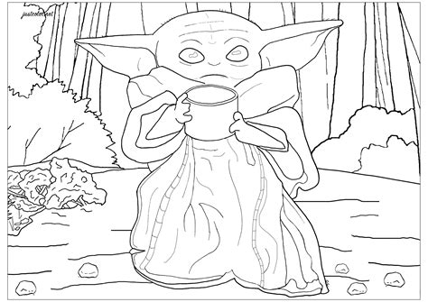 Baby Yoda Coloring Pages - Coloring Home