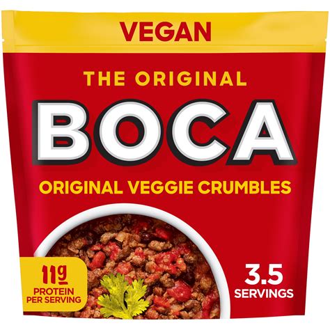 Boca Original Vegan Veggie Crumbles 12 Oz Bag