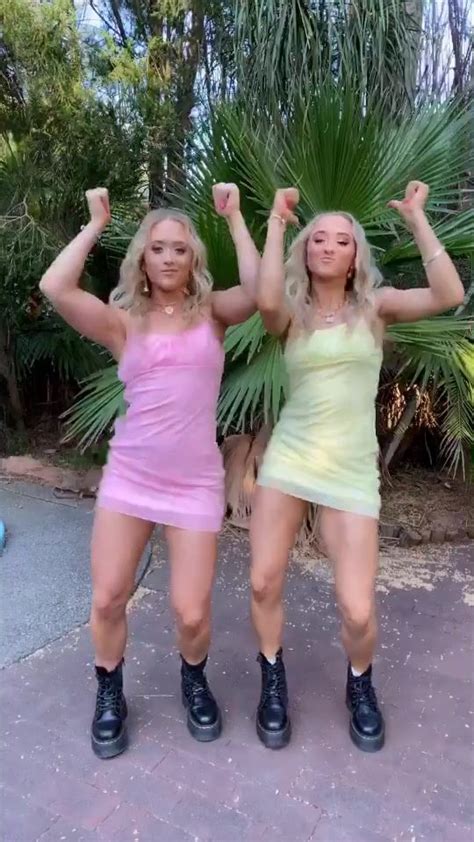 The Rybka Twins On Tiktok Twins Posing Twins Fashion Girl Dancing