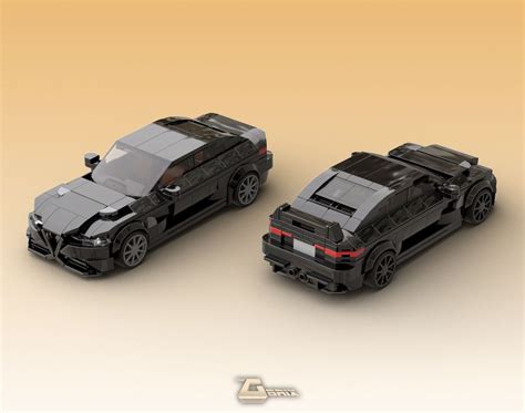Lego Moc Alfa Romeo Giulia Quadrifoglio And Gtam Black By Thegbrix