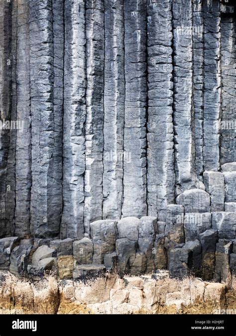 Basalt Columns On The Isle Of Staffa Argyll And Bute Scotland Stock