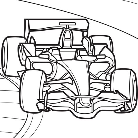 Racing cars coloring pages to download and print for free