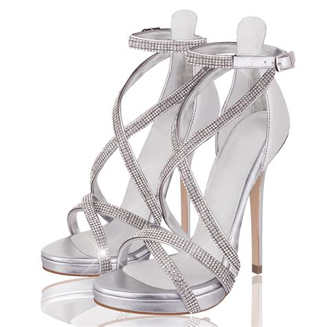 Diamond Sandals 12 Silver Official Dukas Online Boutique Luxury Shoes