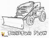 Coloring Tractor Tractors Plow Plows Farm Yescoloring Boss Template sketch template