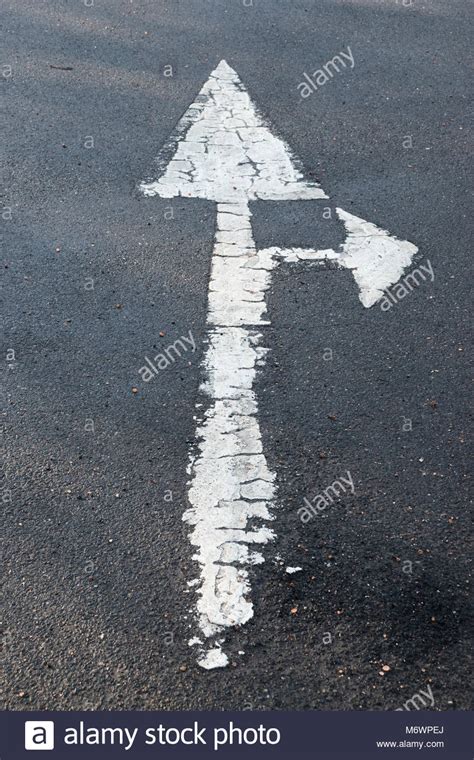 One Way Road Sign Uk Straight High Resolution Stock Photography And