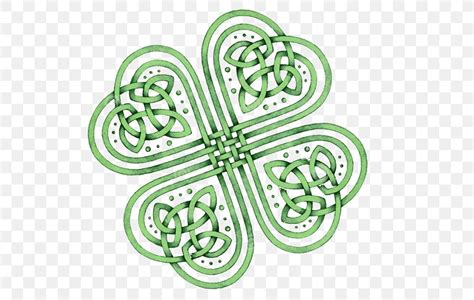 Four Leaf Clover Celtic Knot Shamrock Celts Png 550x520px Fourleaf