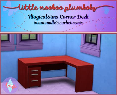 💙 Illogical Sims Corner Desk Recolor 💜 Recolored