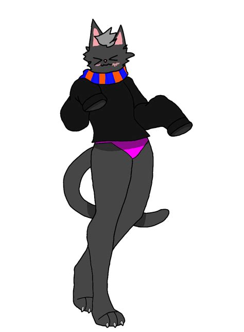 Furrybooru Anthro Black Body Black Fur Blush Claws Clothing Felid Feline Female Fur Grey Body