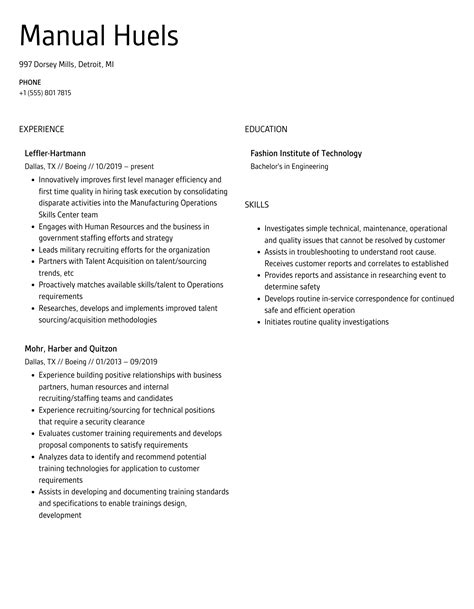 Boeing Resume Samples | Velvet Jobs