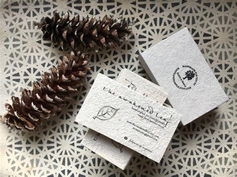 Kraft Brown Eco Friendly Business Card From Handmade Recycled Paper