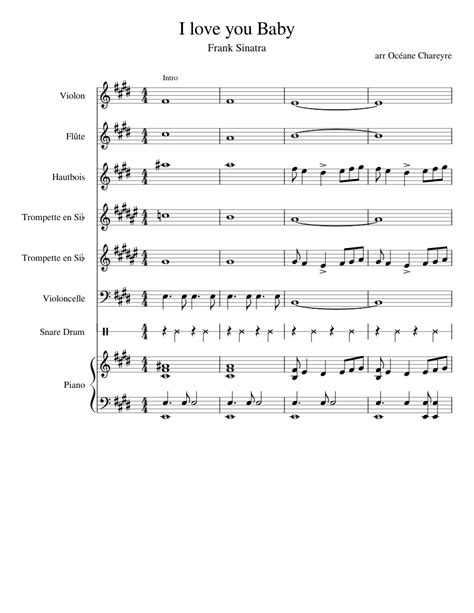 Frank Sinatra I Love You Baby Tekst - I love you baby _ Sinatra Sheet music for Violin, Flute, Piano, Oboe | Download free in PDF or